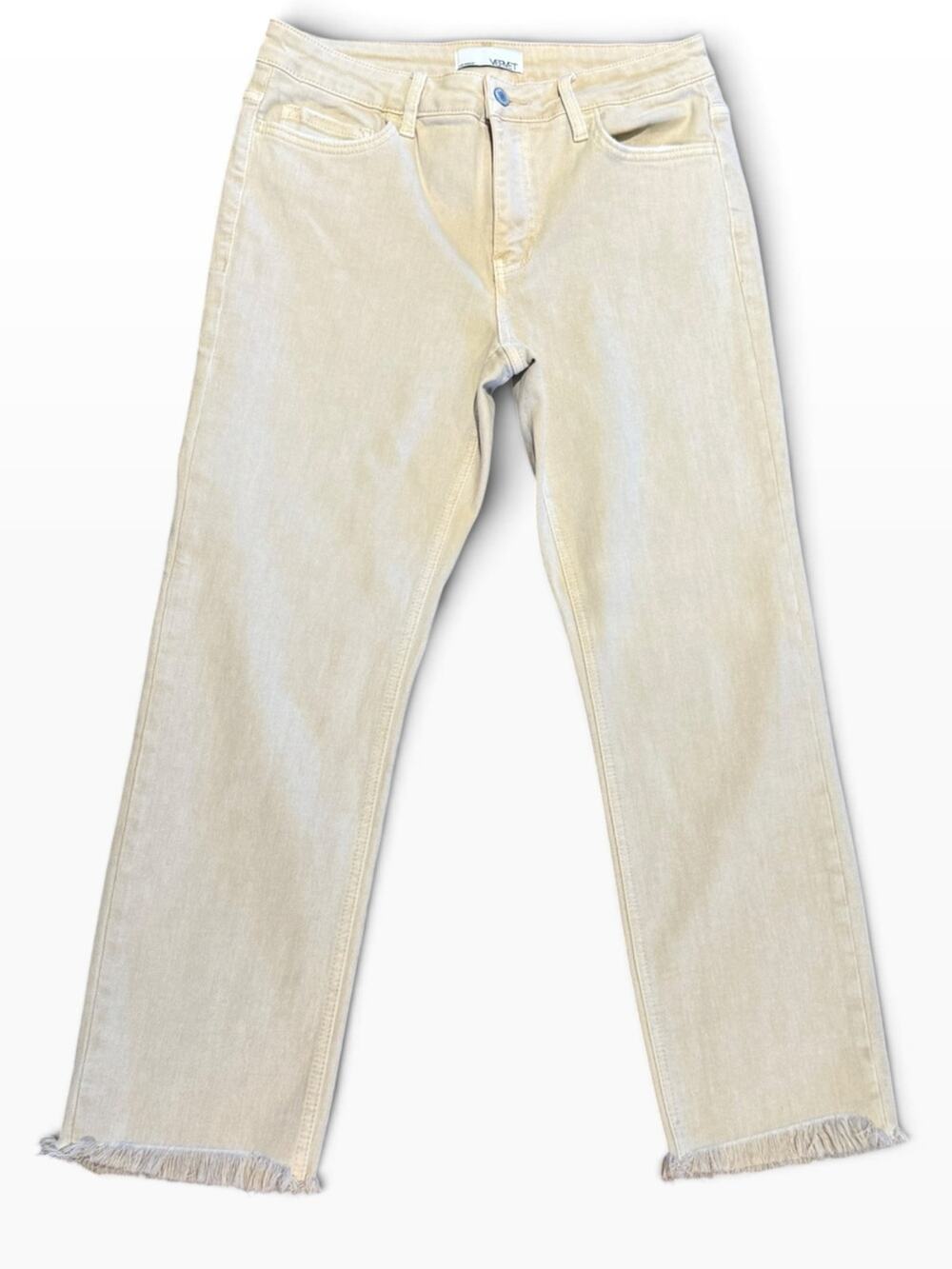 Vervet Women’s Size 30 x 27 Raw Edge Jeans in Ivory